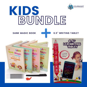 4-in-1 Sank Magic Book Practice + 6.5-Inch Multi-Color LCD Electronic Writing Tablet  | Premium Quality