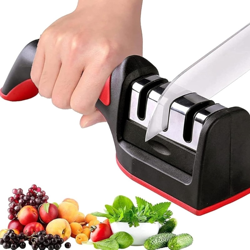3-in-1 Knife Sharpener Set with Ceramic Peeler | 3-Stage Blade Restorer - Image 7
