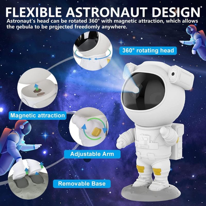 Astronaut Star Projector Night Light | Bring the Galaxy to Your Room - Image 3