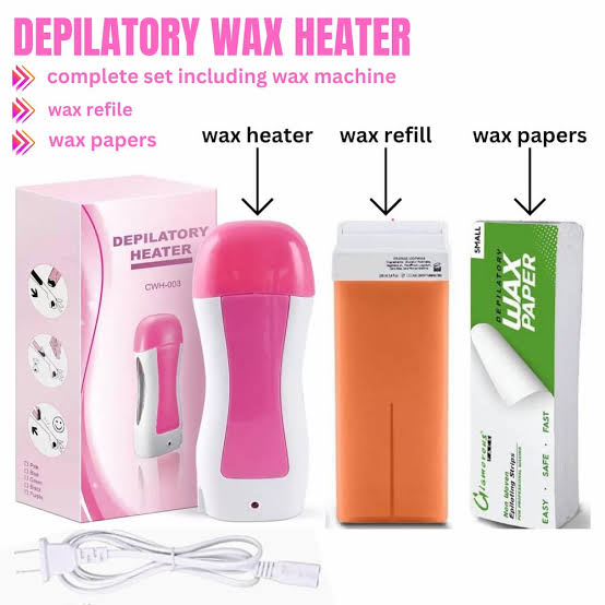 3-in-1 Wax Heater Machine for Hair Removal | Wax Heater Machine + Wax Cartrdige + Wax Strips | Portable Cartridge Wax Warmer with Epilators - Image 7