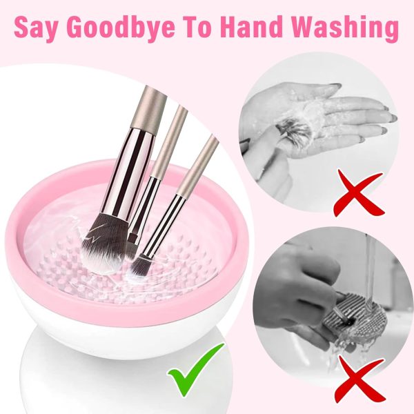 Electric Makeup Brush Cleaner Machine - Automatic | USB Rechargeable & Gentle on Bristles | Random Color - Image 4